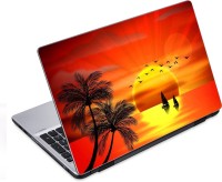 ezyPRNT The Sunny Red Landscape Art & Painting (14 to 14.9 inch) Vinyl Laptop Decal 14   Laptop Accessories  (ezyPRNT)