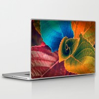 Theskinmantra Coloured Leaves PolyCot Vinyl Laptop Decal 15.6   Laptop Accessories  (Theskinmantra)