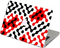 Theskinmantra Red And White Shapes Laptop Skin For Apple Macbook Air 13 Inches Vinyl Laptop Decal 13   Laptop Accessories  (Theskinmantra)