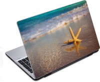 ezyPRNT Starfish In The Sand (14 to 14.9 inch) Vinyl Laptop Decal 14   Laptop Accessories  (ezyPRNT)