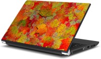 ezyPRNT Colorful Leaves with Dewdrops Pattern (15 to 15.6 inch) Vinyl Laptop Decal 15   Laptop Accessories  (ezyPRNT)