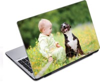 ezyPRNT Dog and Baby Freindship (14 to 14.9 inch) Vinyl Laptop Decal 14   Laptop Accessories  (ezyPRNT)