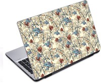 ezyPRNT Red & White Rose Floral Pattern (14 to 14.9 inch) Vinyl Laptop Decal 14   Laptop Accessories  (ezyPRNT)