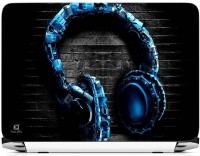 FineArts Blue Headphone Vinyl Laptop Decal 15.6   Laptop Accessories  (FineArts)