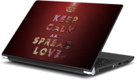 ezyPRNT Keep Calm and Spread Love (15 to 15.6 inch) Vinyl Laptop Decal 15   Laptop Accessories  (ezyPRNT)