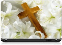 VI Collections JESUS SILUVA IN FLOWER S PRINTED VINYL Laptop Decal 15.6   Laptop Accessories  (VI Collections)