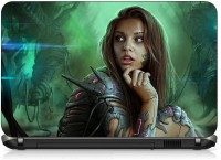 VI Collections FEARING GIRL IN ALIEN PLANET pvc Laptop Decal 15.6   Laptop Accessories  (VI Collections)