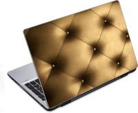 ezyPRNT Golden Black Leather Sofa Pattern (14 to 14.9 inch) Vinyl Laptop Decal 14   Laptop Accessories  (ezyPRNT)