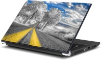 ezyPRNT Clean Road and Snowy Trees Nature (15 to 15.6 inch) Vinyl Laptop Decal 15   Laptop Accessories  (ezyPRNT)