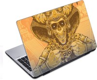 ezyPRNT Skull and Abstract B (14 to 14.9 inch) Vinyl Laptop Decal 14   Laptop Accessories  (ezyPRNT)
