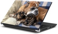 ezyPRNT Royal Dog's Family Pet Animal (15 to 15.6 inch) Vinyl Laptop Decal 15   Laptop Accessories  (ezyPRNT)