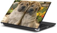 ezyPRNT Doggy Brothers Pet Animal (15 to 15.6 inch) Vinyl Laptop Decal 15   Laptop Accessories  (ezyPRNT)