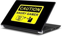 Rangeele Inkers Caution Angry Gamer Vinyl Laptop Decal 15.6   Laptop Accessories  (Rangeele Inkers)
