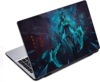 ezyPRNT Warrior Woman Gaming Character (14 to 14.9 inch) Vinyl Laptop Decal 14   Laptop Accessories  (ezyPRNT)