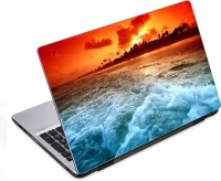 ezyPRNT Morning At Sea Beach (14 to 14.9 inch) Vinyl Laptop Decal 14   Laptop Accessories  (ezyPRNT)