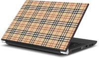 ezyPRNT The Brown Fabric Checks Pattern (15 to 15.6 inch) Vinyl Laptop Decal 15   Laptop Accessories  (ezyPRNT)