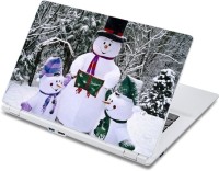 ezyPRNT The Snowman's Family (13 to 13.9 inch) Vinyl Laptop Decal 13   Laptop Accessories  (ezyPRNT)