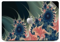 Swagsutra Blue floral Touch Vinyl Laptop Decal 15   Laptop Accessories  (Swagsutra)