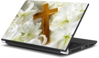 ezyPRNT Crucifix on Jasmine (15 to 15.6 inch) Vinyl Laptop Decal 15   Laptop Accessories  (ezyPRNT)