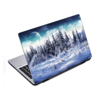 ezyPRNT Snow Forest With Full Moon (14 to 14.9 inch) Vinyl Laptop Decal 14   Laptop Accessories  (ezyPRNT)