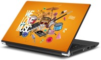 ezyPRNT Skull and Abstract Music H (15 to 15.6 inch) Vinyl Laptop Decal 15   Laptop Accessories  (ezyPRNT)