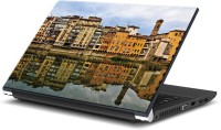ezyPRNT Buildings at the Lake Side City (15 to 15.6 inch) Vinyl Laptop Decal 15   Laptop Accessories  (ezyPRNT)
