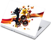 ezyPRNT Girl Listening and Dancing Music A (13 to 13.9 inch) Vinyl Laptop Decal 13   Laptop Accessories  (ezyPRNT)