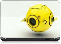 View VI Collections YELLOW CIRCLE pvc Laptop Decal 15.6 Laptop Accessories Price Online(VI Collections)