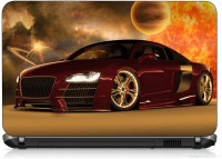 VI Collections RED CAR IN UNIVERSE PRINTED VINYL Laptop Decal 15.5   Laptop Accessories  (VI Collections)
