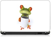 VI Collections MR FROG HAVING COFFEE pvc Laptop Decal 15.6   Laptop Accessories  (VI Collections)