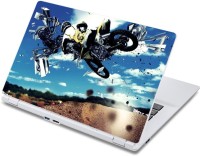 ezyPRNT Motor Cycle in the Air Sports (13 to 13.9 inch) Vinyl Laptop Decal 13   Laptop Accessories  (ezyPRNT)