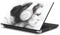 ezyPRNT Girl Listening and Dancing Music N (15 to 15.6 inch) Vinyl Laptop Decal 15   Laptop Accessories  (ezyPRNT)