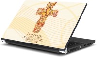 ezyPRNT Butterflies on crucifix (15 to 15.6 inch) Vinyl Laptop Decal 15   Laptop Accessories  (ezyPRNT)