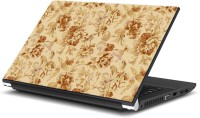 ezyPRNT Brown Floral Pattern (15 to 15.6 inch) Vinyl Laptop Decal 15   Laptop Accessories  (ezyPRNT)