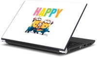 Rangeele Inkers Happy Minions Vinyl Laptop Decal 15.6   Laptop Accessories  (Rangeele Inkers)