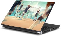 ezyPRNT Volley Ball Sports Animation (15 to 15.6 inch) Vinyl Laptop Decal 15   Laptop Accessories  (ezyPRNT)