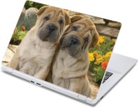 ezyPRNT Doggy Brothers Pet Animal (13 to 13.9 inch) Vinyl Laptop Decal 13   Laptop Accessories  (ezyPRNT)