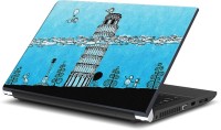 Rangeele Inkers Leaning Tower Of Pisa Couple Art Vinyl Laptop Decal 15.6   Laptop Accessories  (Rangeele Inkers)