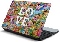 ezyPRNT Love doodle Art Vinyl Laptop Decal 15.6   Laptop Accessories  (ezyPRNT)