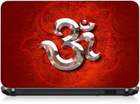 VI Collections OM ON RED BACKROUND pvc Laptop Decal 15.6   Laptop Accessories  (VI Collections)