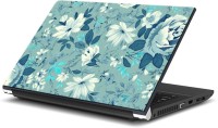 ezyPRNT White Flower Blue Floral Pattern () Vinyl Laptop Decal 15   Laptop Accessories  (ezyPRNT)