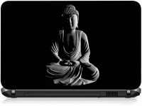 VI Collections MEOITATING BUDHA PRINTED VINYL Laptop Decal 15.6   Laptop Accessories  (VI Collections)
