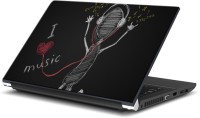 ezyPRNT Skull and Abstract Music I (15 to 15.6 inch) Vinyl Laptop Decal 15   Laptop Accessories  (ezyPRNT)