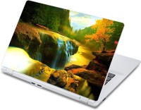 ezyPRNT Colorful wonderful waterfall Nature (13 to 13.9 inch) Vinyl Laptop Decal 13   Laptop Accessories  (ezyPRNT)