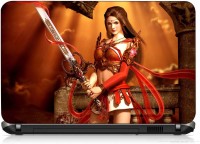 VI Collections PRINCESS WITH SWORD PRINTED VINYL Laptop Decal 15.5   Laptop Accessories  (VI Collections)