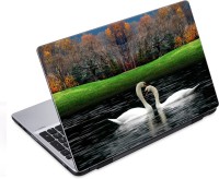 ezyPRNT Swans in Romantic Mode (14 to 14.9 inch) Vinyl Laptop Decal 14   Laptop Accessories  (ezyPRNT)