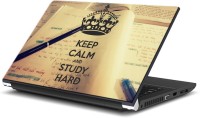 ezyPRNT Keep Calm and Study Hard (Open Book) (14 to 14.9 inch) Vinyl Laptop Decal 14   Laptop Accessories  (ezyPRNT)