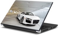 ezyPRNT White Car in White Garage (15 to 15.6 inch) Vinyl Laptop Decal 15   Laptop Accessories  (ezyPRNT)