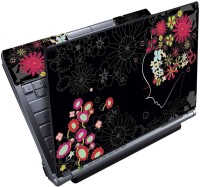 FineArts Floral Black Full Panel Vinyl Laptop Decal 15.6   Laptop Accessories  (FineArts)
