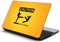 ezyPRNT Sparta Caution Vinyl Laptop Decal 15.6   Laptop Accessories  (ezyPRNT)